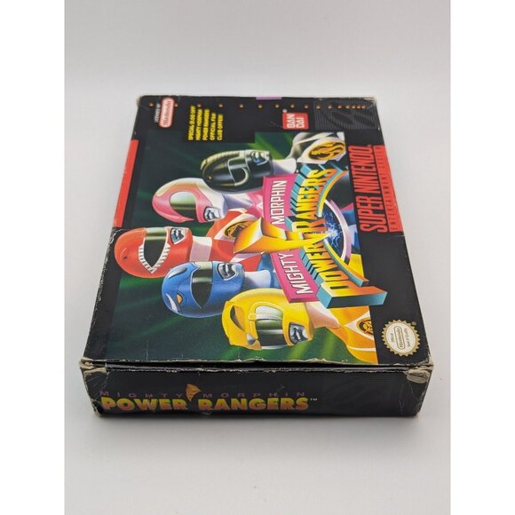 Mighty Morphin Power Rangers (Super Nintendo SNES) Game & Box ~ Tested & Works - Picture 6 of 12